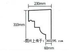 产品分解图型 - 檐口线，型号：SX311-YK-3，规格：230x310mm(3) - 天水三象EPS建材 tianshui.sx311.cc